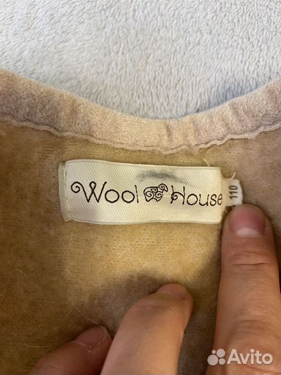 Шерстяная натуральная жилетка 98 104 WoolHouse