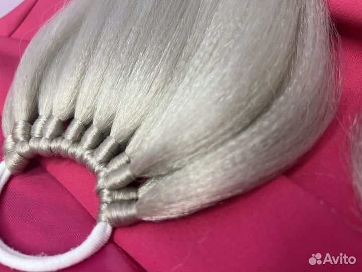Накладные хвосты на резинке, наращивание волос