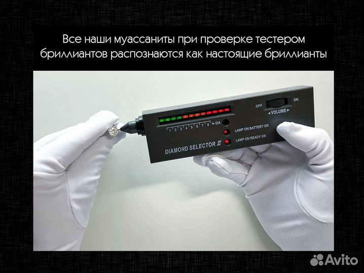 Муассанит 3 мм iqmr ffpg