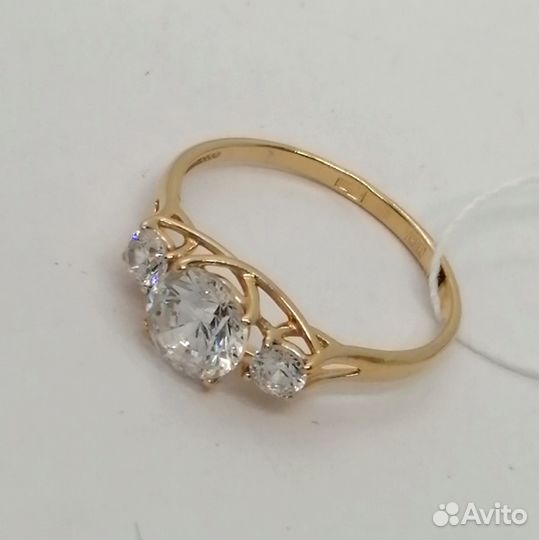 Кольцо / размер 16,5 / 1,50г / Золото585 / фианиты круглые