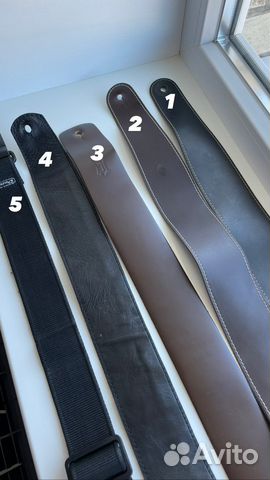 Кожаный гитарный ремень