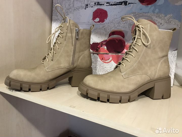 Ботинки бежевые женские 42 размер