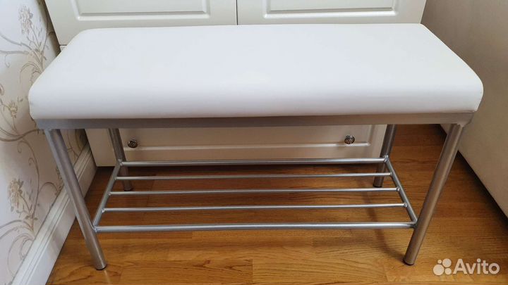 Банкетка/полка для обуви аэро/белый