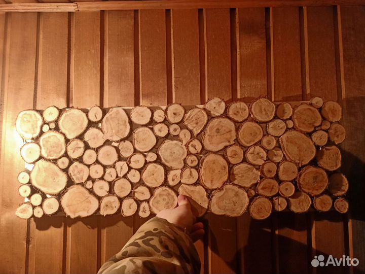 Панно из можжевельника для бани