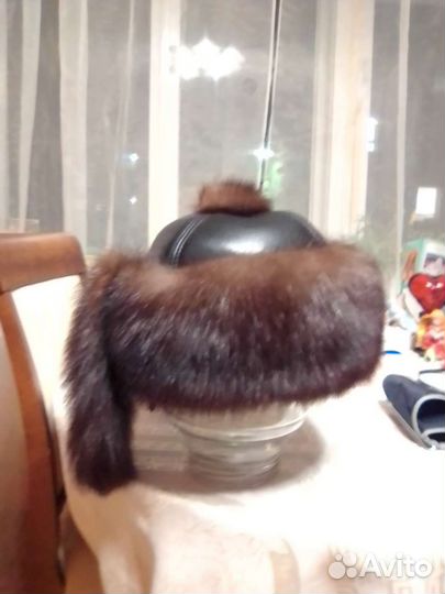 Мужская зимняя шапка с мехом