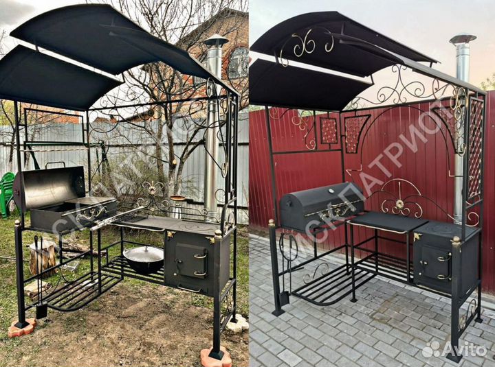 Мангал с крышей