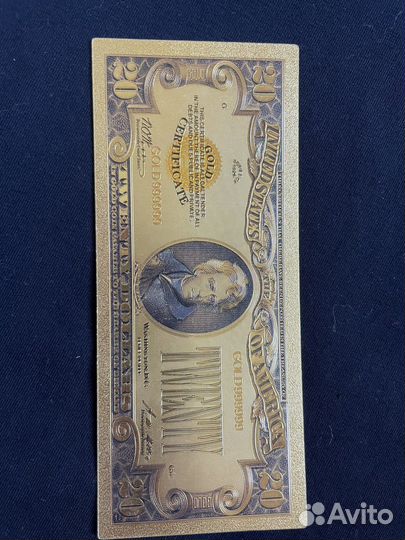 Сувенирная банкнота золото