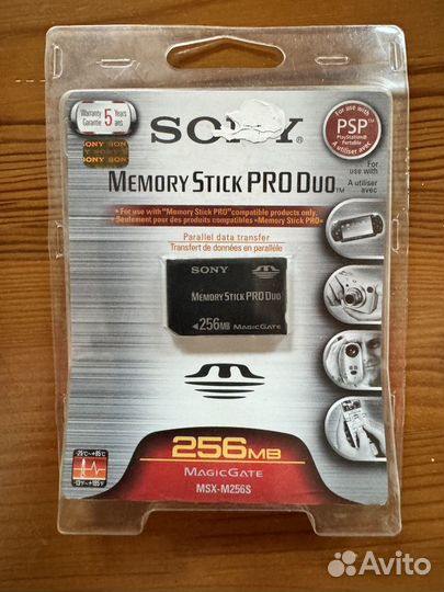 Карта памяти Sony memory stick pro duo 256mb