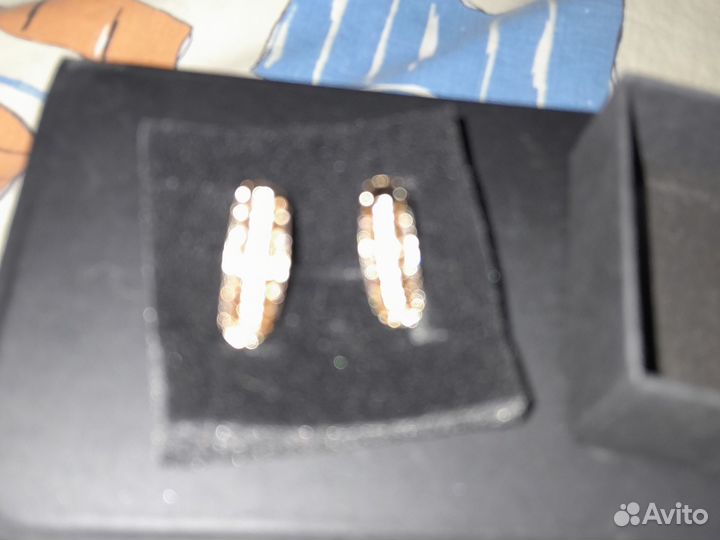 Серьги позолота