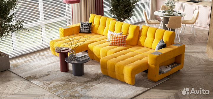 Диван boss.XO MAX велюр маст / wood Rock