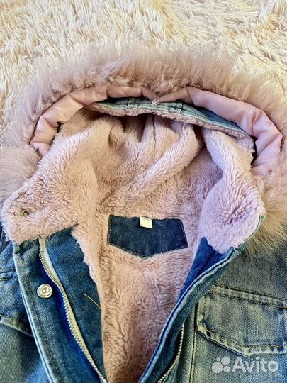 Куртка джинсовая с мехом утепленная