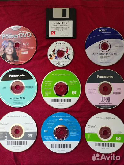 Диски с драйверами (powerdvd, Photosmart, Acer)
