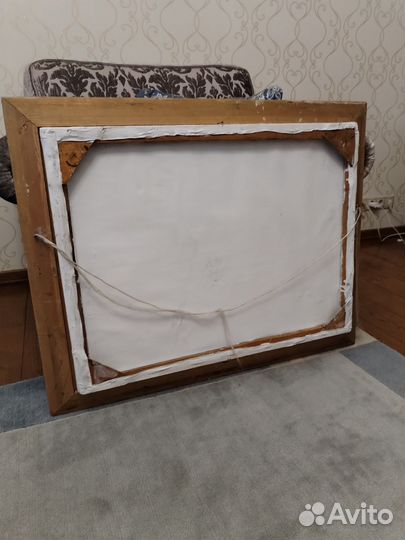 Старинная картина маслом на холсте