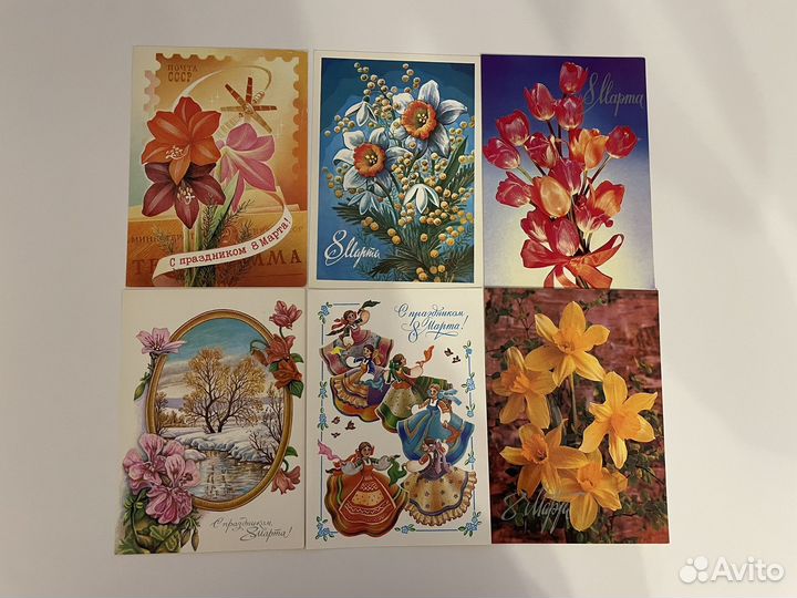Советские открытки - 8 марта