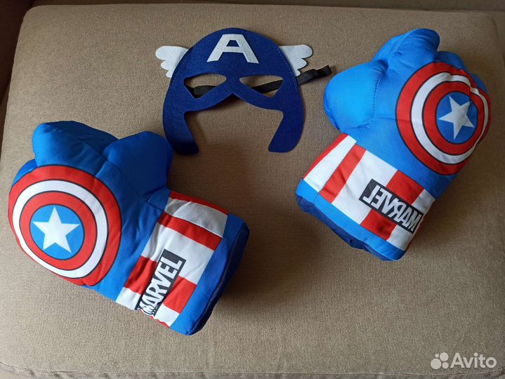 Кулаки Капитана Америки, перчатки + маска, Новые