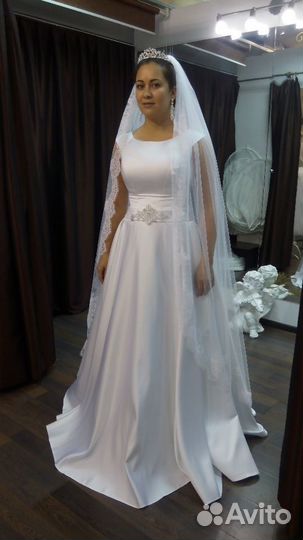 Атласное свадебное платье Келли