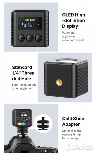 Видеосвет ulanzi L2 RGB COB