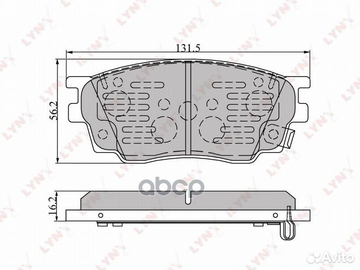 Колодки тормозные дисковые перед BD5111 LYN