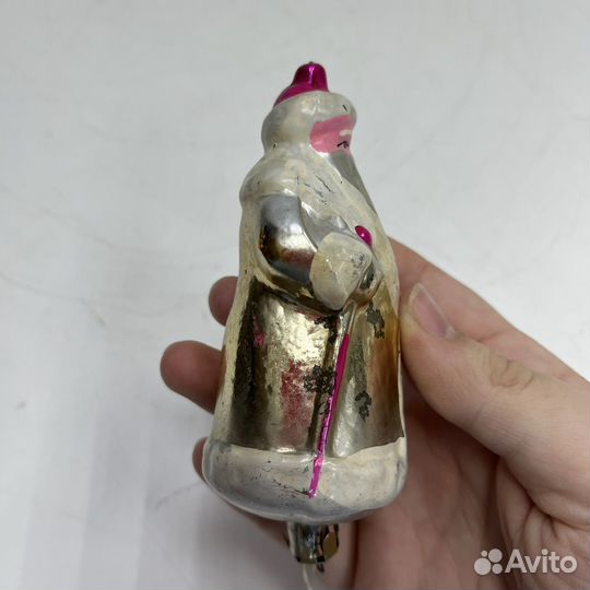 Елочная игрушка СССР дед мороз стекло