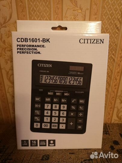 Калькулятор новый citizen CDB1601-BK