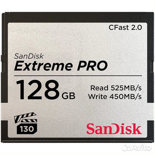 Карточка Sandisk 128GB CFast 2.0 525MBs Extreme Pr