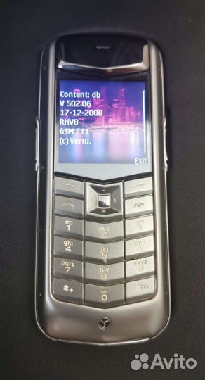 Vertu Constellation Polished Stainless Steel Black Leather