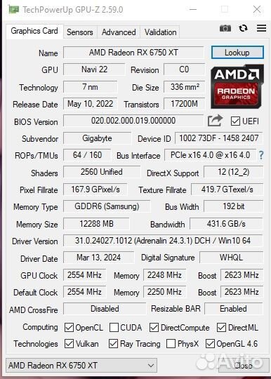 Ryzen 7 5700X, 32GB Озу, Radeon RX 6750 XT