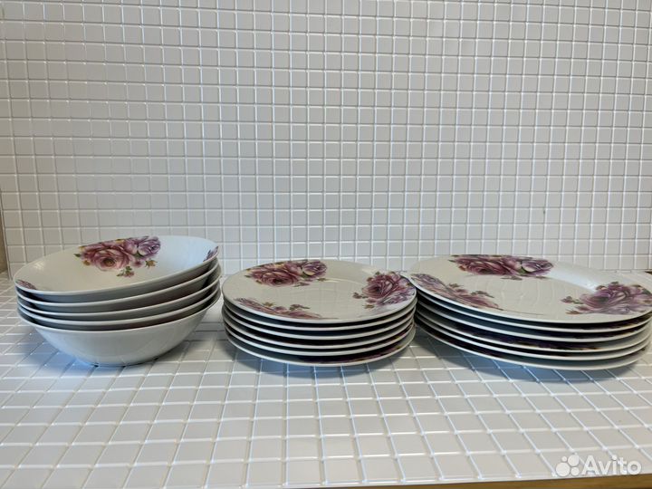 Тарелки набор на 6 персон (17шт)