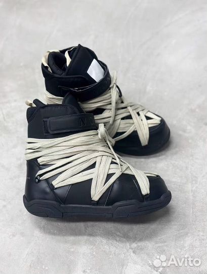 Rick Owens x Moncler Moon Boots Черные Ботинки