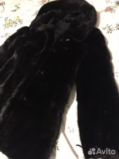 Шуба норковая с капюшоном 40 42