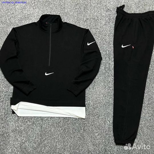 Мужской Спортивный костюм Nike (Полузамок,На лето)