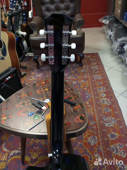 Акустическая гитара Cowboy чёрная новая