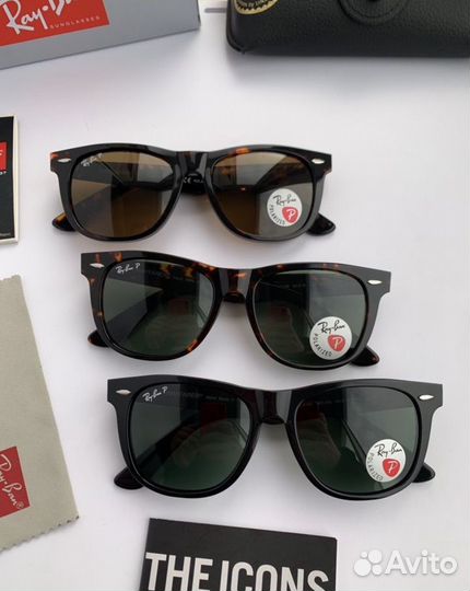 Очки ray ban wayfarer polaroid