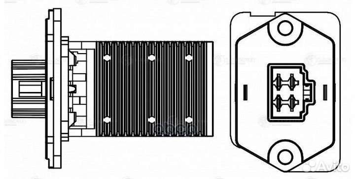 Резистор hyundai Accent (99) отопителя luzar