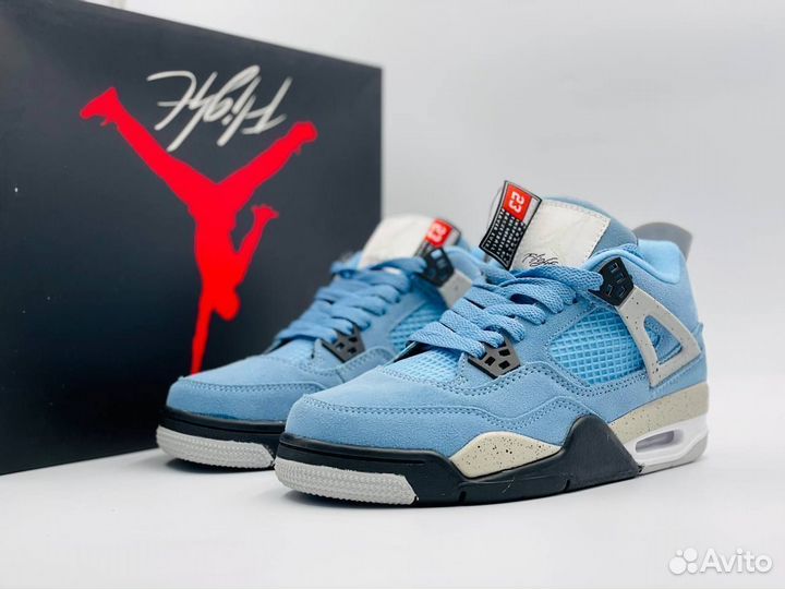 Кроссовки Nike Air Jordan 4 Голубые