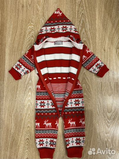 Вязанный детский комбинезон 86 размер