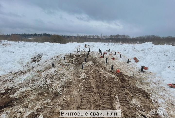 Установка Винтовых сваи