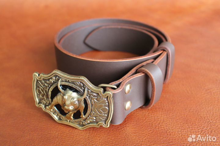 Кожаный ремень на заказ ручная работа