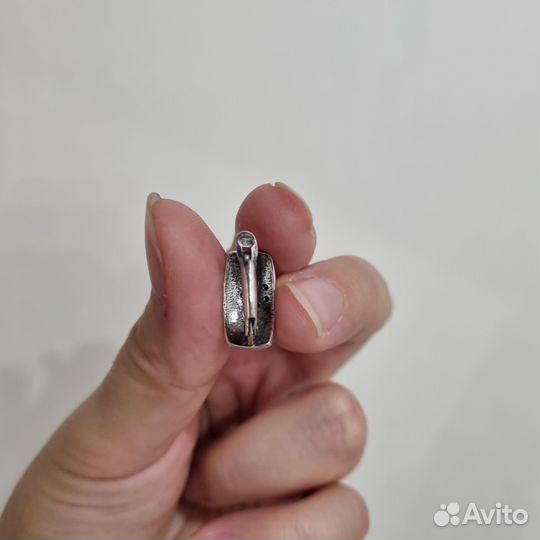 Серьги посеребрение эмаль
