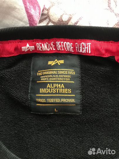 Свитшот alpha industries оригинал