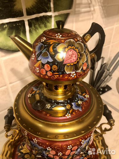 Продам электрический самовар с подносом и заварник