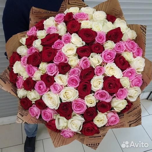 Цветы. Букет из 51 розы Иркутск