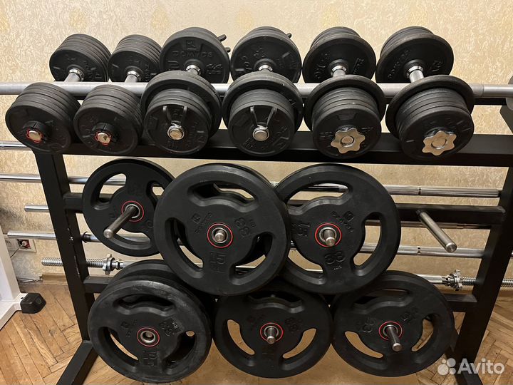 Гантели 14;13;16 кг и др весов и пр инвентарь