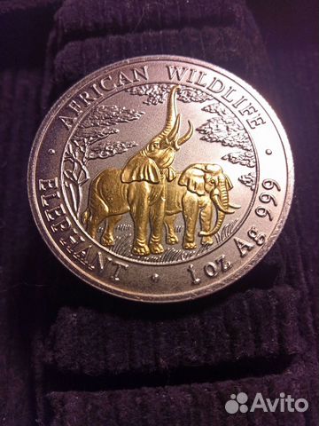 Монета Замбия серебро фауна
