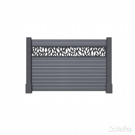 Заборы жалюзи с декоративными вставками