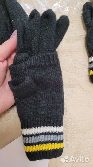 Новый зимний комплект шапка+перчатки Playtoday