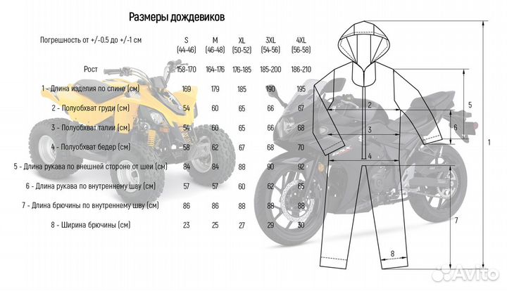 Мотодождевик мотокомбинезон