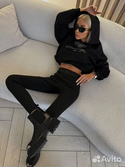 Крутые лосины balenciaga. Худи