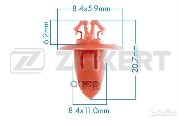 Клипса крепёжная BE2234 Zekkert