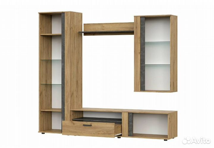 Модульная гостиная мгс1 Дуб золoтoй/Камeнь